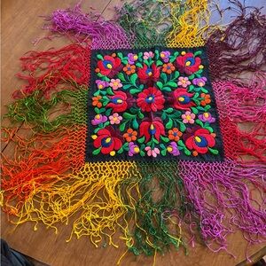 Hungarian vintage collectible Folk Art Heritage textile bohemian decor